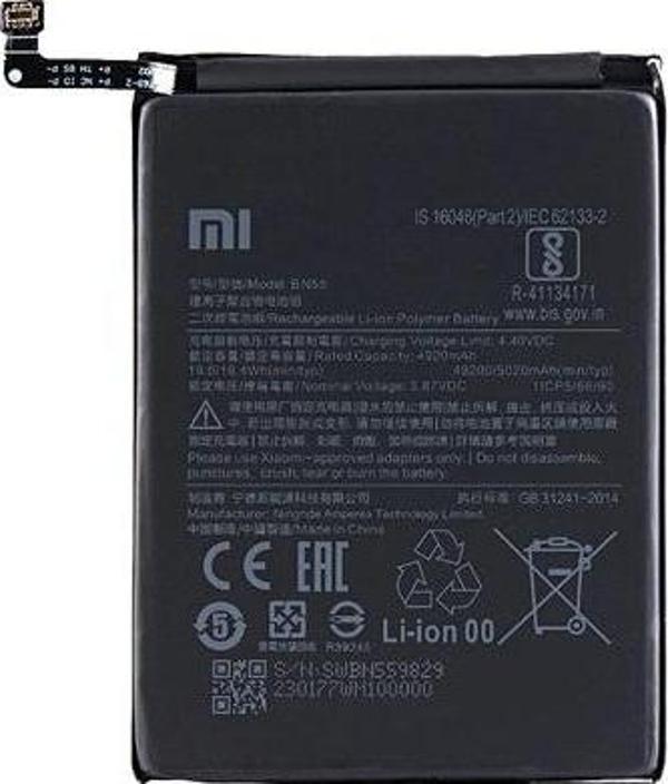 Xiaomi Redmi NOTE 9S - BN 55 - Uyumlu Batarya Pil Sıfır Orijinal - Image 1
