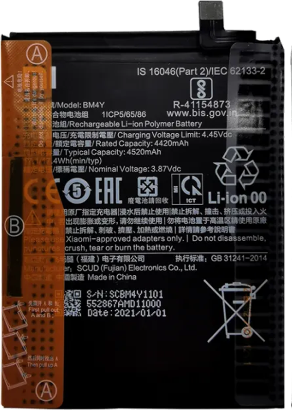Xiaomi Redmi K40 - BM 4Y - Uyumlu Batarya Pil Sıfır Orijinal - Image 1