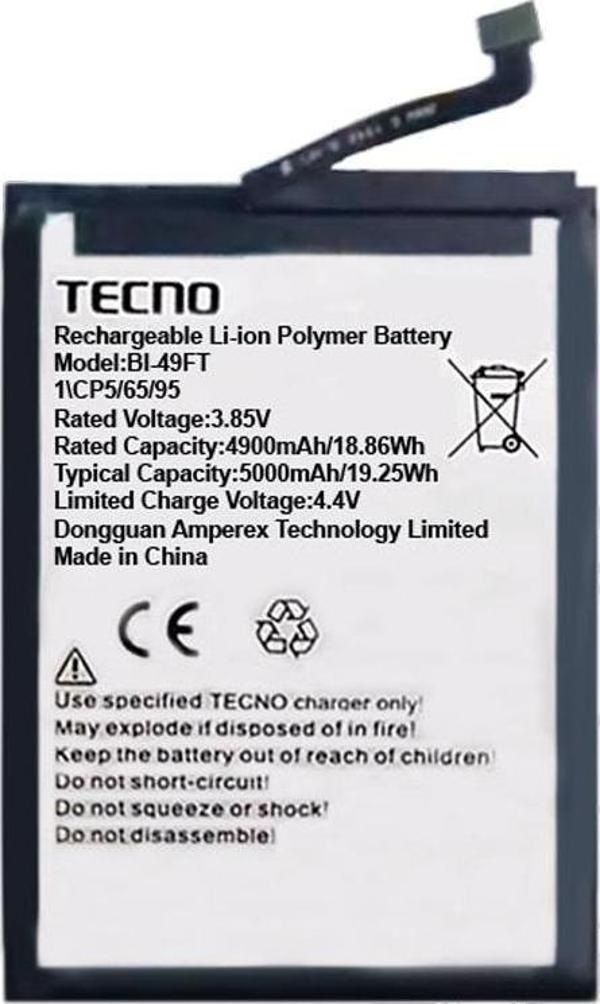 Tecno Spark 8T Uyumlu Batarya Pil Sıfır Orijinal - Image 1