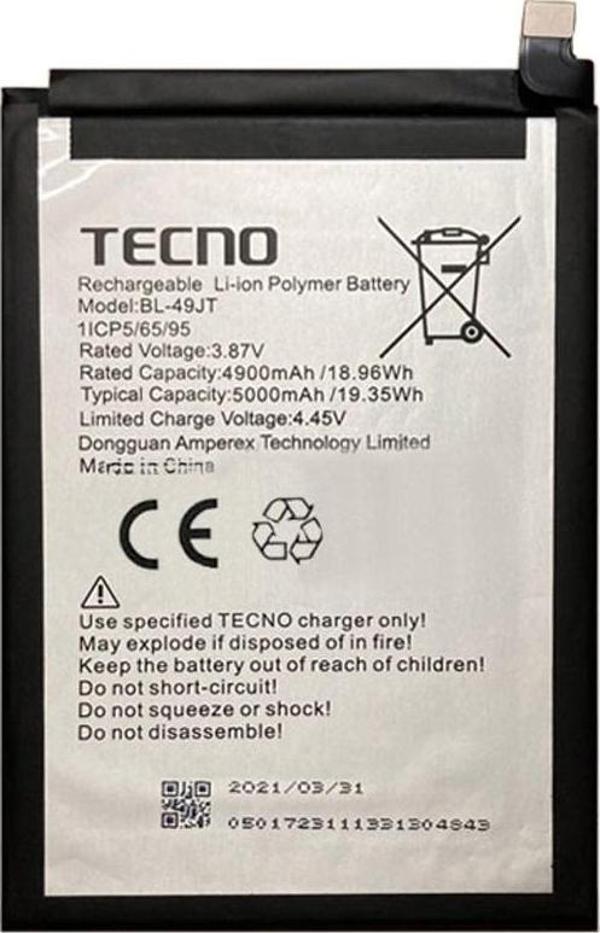 Tecno Spark 8 PRO Uyumlu Batarya Pil Sıfır Orijinal - Image 1