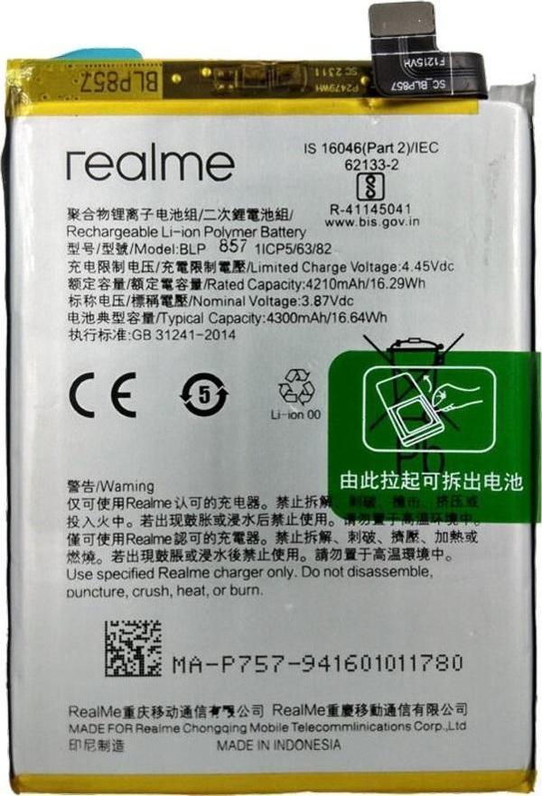 Oppo Realme Q3 Pro Carnival - Blp857 - Uyumlu Batarya Pil Sıfır Orijinal - Image 1