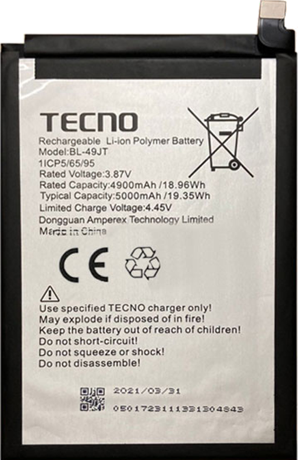 Tecno Camon 17 PRO Uyumlu Batarya Pil Sıfır Orijinal - Image 1