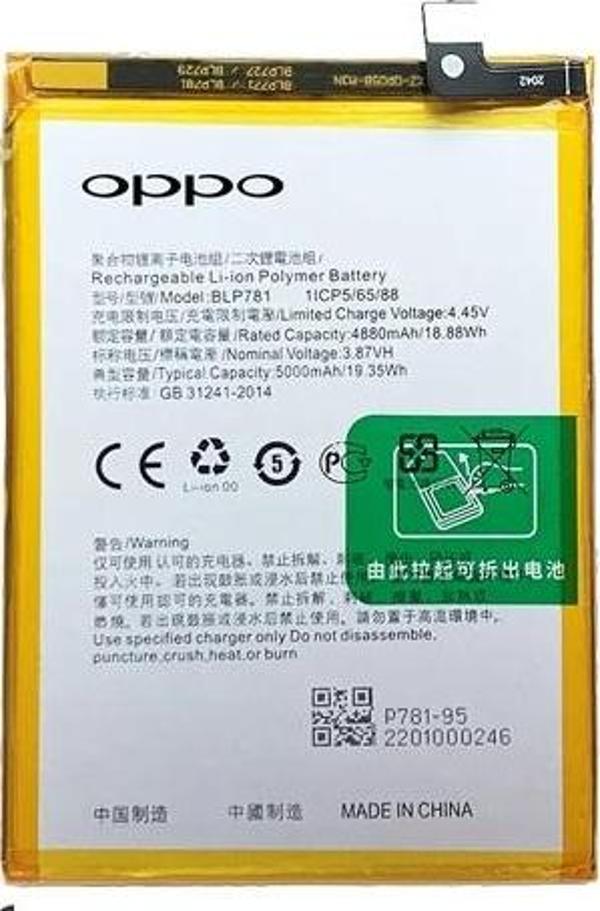 Oppo A91 - Blp781 -Uyumlu Batarya Pil Sıfır Orijinal - Image 1