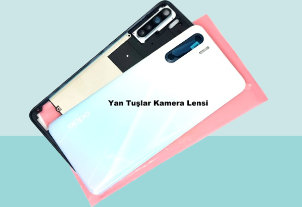 Oppo A91 ORJ Uyumlu FULL KASA Arka Kapak Batarya Kapağı - BEYAZ - Image 1