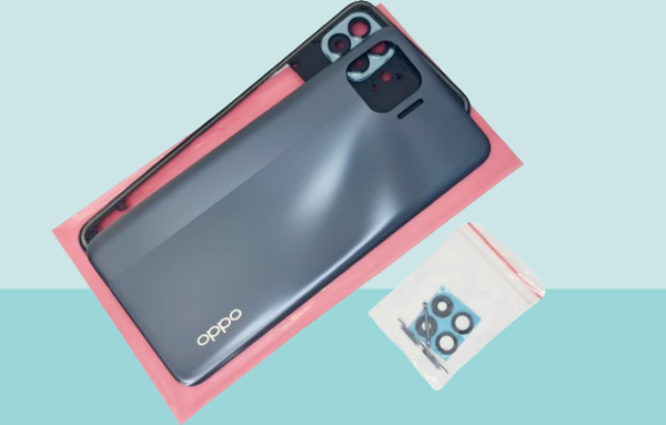 Oppo Reno 4 Lite Uyumlu FULL KASA Arka Kapak Batarya Kapağı - SİYAH - Image 1