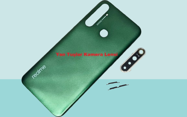 Oppo Realme 5İ Uyumlu FULL KASA Arka Kapak Batarya Kapağı - YEŞİL - Image 1