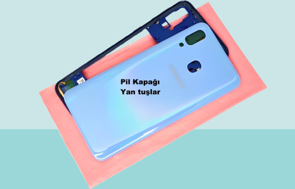 Samsung Galaxy A40 A 405 Uyumlu FULL KASA Arka Kapak Batarya Kapağı - MAVİ - Image 1