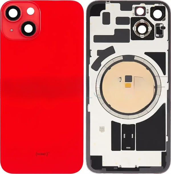 İphone 14 PLUS Full Arka Kapak Orijinal Arka Kemere Lensli (CAM) KIRMIZI - Image 1