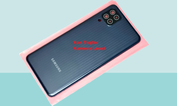 Samsung Galaxy M12 Uyumlu FULL KASA Arka Kapak Batarya Kapağı - SİYAH - Image 1