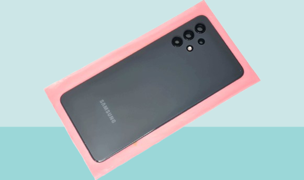 Samsung Galaxy A32 A325 Uyumlu Arka Kapak Batarya Kapağı - SİYAH - FULL LENSLİ - Image 1