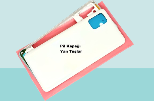 Samsung Galaxy A31 A315 Uyumlu FULL KASA Arka Kapak Batarya Kapağı - BEYAZ - Image 1