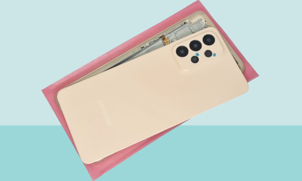 Samsung Galaxy A33 Uyumlu FULL KASA Arka Kapak Batarya Kapağı - PEMBE - Image 1