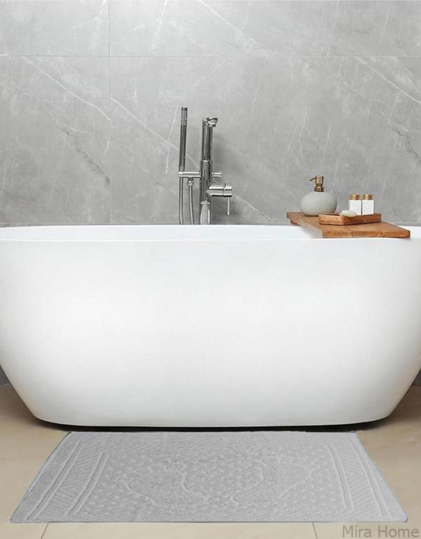 Mira Home Ayak İzli Banyo Havlusu % 100 Pamuk Yumuşak Ayak Havlusu 50x70 Cm - Image 1