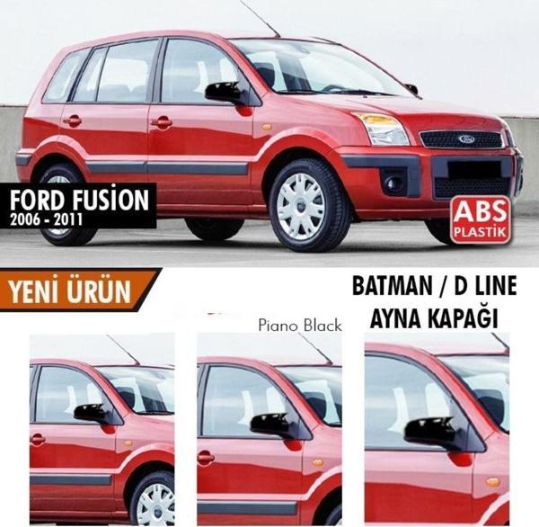 Ford Fusion Uyumlu (2006-2011) Batman Yarasa Ayna Kapağı (Parlak Siyah) - Image 1