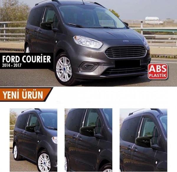 Ford Courier Uyumlu (2014-2017) Batman Yarasa Ayna Kapağı (Parlak Siyah) - Image 1