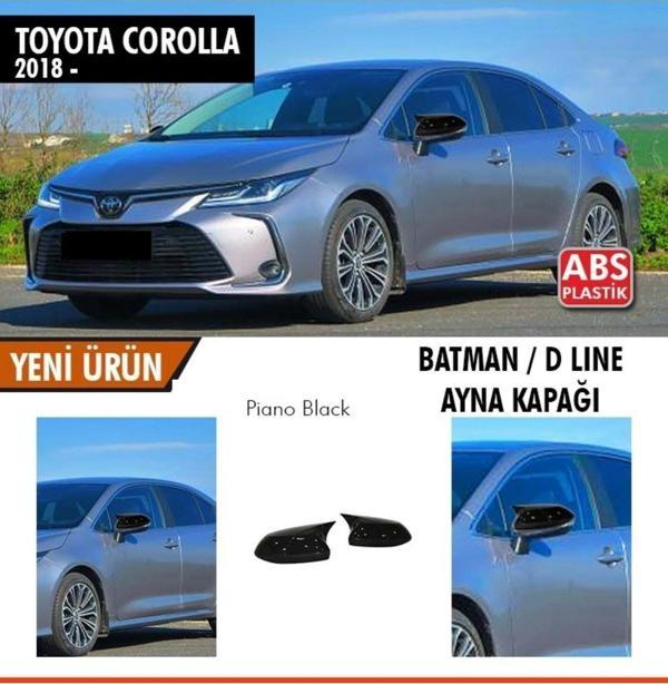 Toyota Corolla Uyumlu E210 Batman Yarasa Ayna Kapağı Piano Black / 2018 Sonrası - Image 1