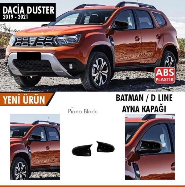 Duster 2 Uyumlu Batman Yarasa Ayna Kapağı Piano Black / 2018 Sonrası - Image 1