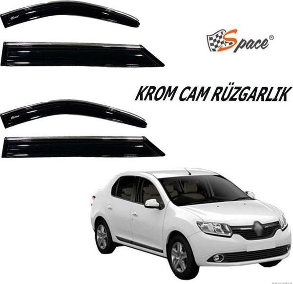 Krom Cam Rüzgarlığı 1.2Mm Renault Clio Symbol 1998-2015 4'Lü / Caru443 - Image 1