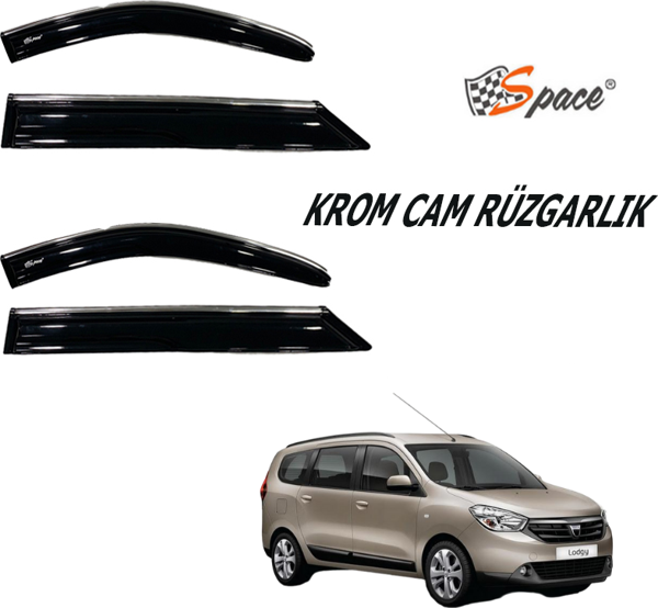 Krom Cam Rüzgarlığı Dacia Lodgy 2014+ / Caru405 - Image 1