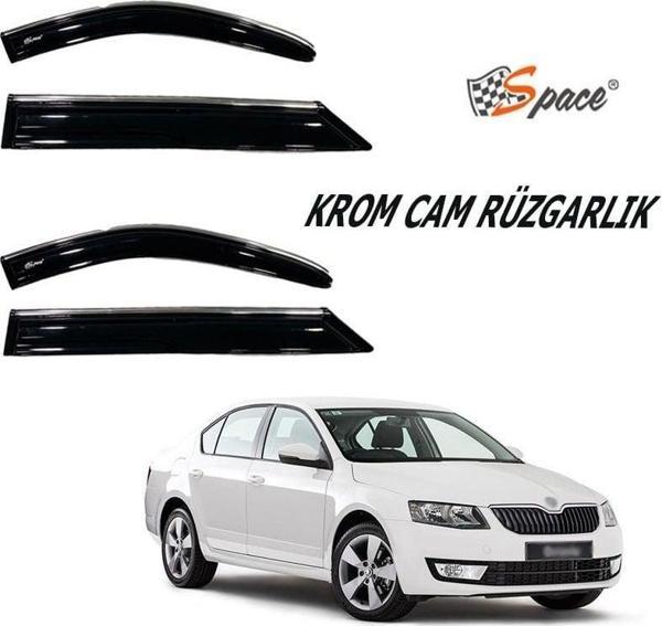 Krom Cam Rüzgarlığı Skoda Octavia 2014-2020/ Caru421 - Image 1