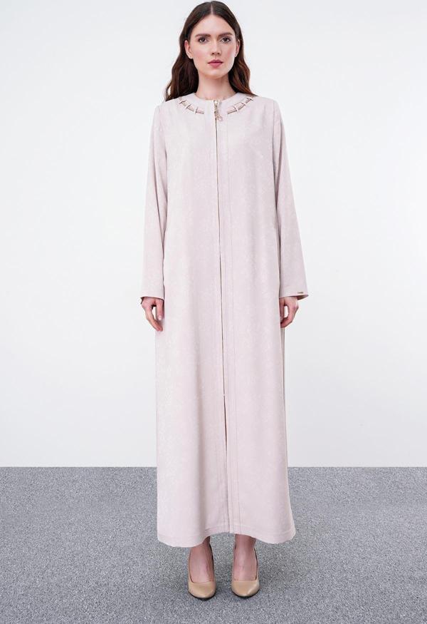 Hakim Yaka Aksesuar Detaylı Bej Pardesü 13497 - Image 1