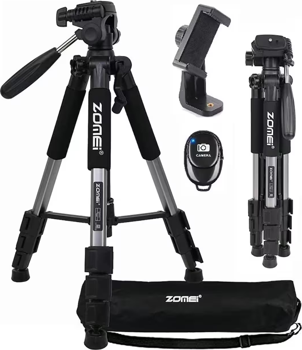 Flagen Zomei Q111 Profesyonel Alüminyum Tripod 5 KG Taşıma Kapasiteli Siyah - Image 1