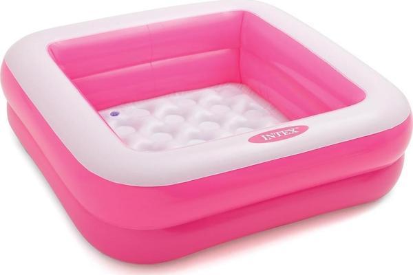 İntex Şişme Taban Mini Kare Havuz 86x86x25 cm Pembe - Image 1