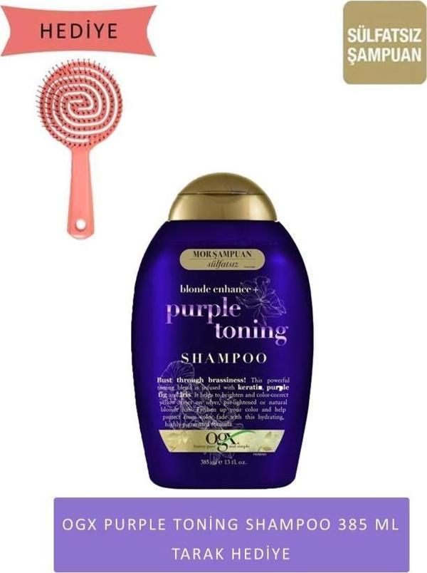 OGX Purple Toning 385 ml Şampuan + Tarak Hediye - Image 1
