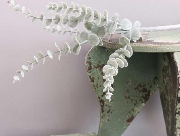 Yapay Çiçek Pastel Karlı Okaliptus 48cm 5Dallı Uzun Dal Eucalyptus - Image 1