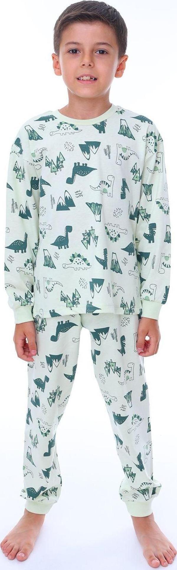 Dino Safari Desenli Çocuk Pijama Takımı - Image 1