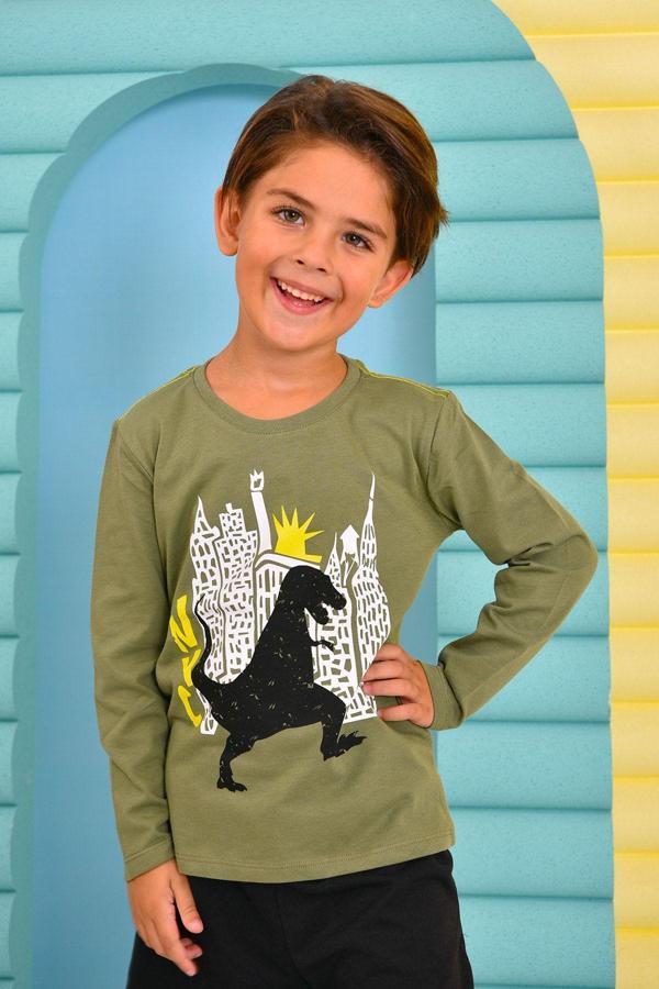 Nyc Park Haki Erkek Çocuk Sweatshirt - Image 1