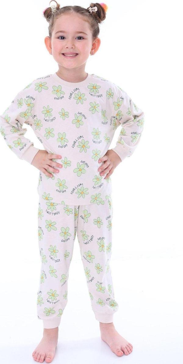 Sweet Daisy Desenli Kız Çocuk Pijama Takımı - Image 1