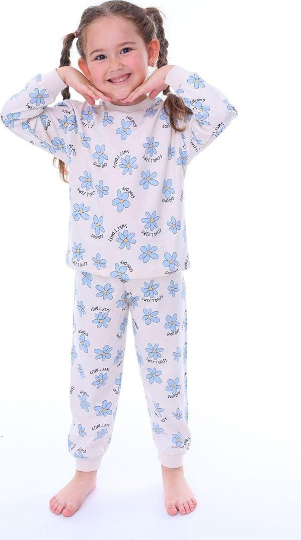 Sweet Daisy Desenli Kız Çocuk Pijama Takımı - Image 1