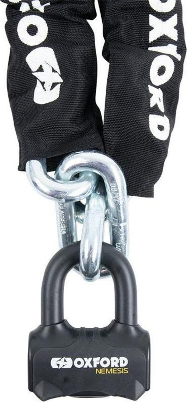 Oxford Motosiklet Nemesis Zincir Kilit 16mmX1.5m LK473 - Image 1