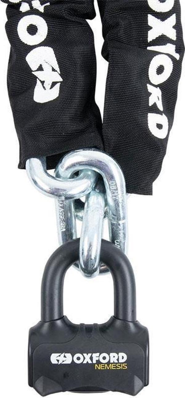 Oxford Motosiklet Nemesis Zincir Kilit 16mmX1.2m LK472 - Image 1