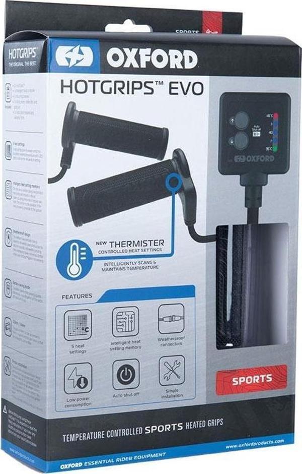 Oxford Motosiklet HotGrips Evo Sports Elcik Isitma EL422 - Image 1