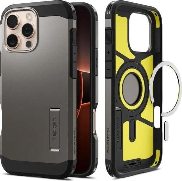 Spigen Tough Armor (Ai) MagFit iPhone 16 Pro Max Kılıf iPhone 16 Pro Max Gunmetal - Image 1