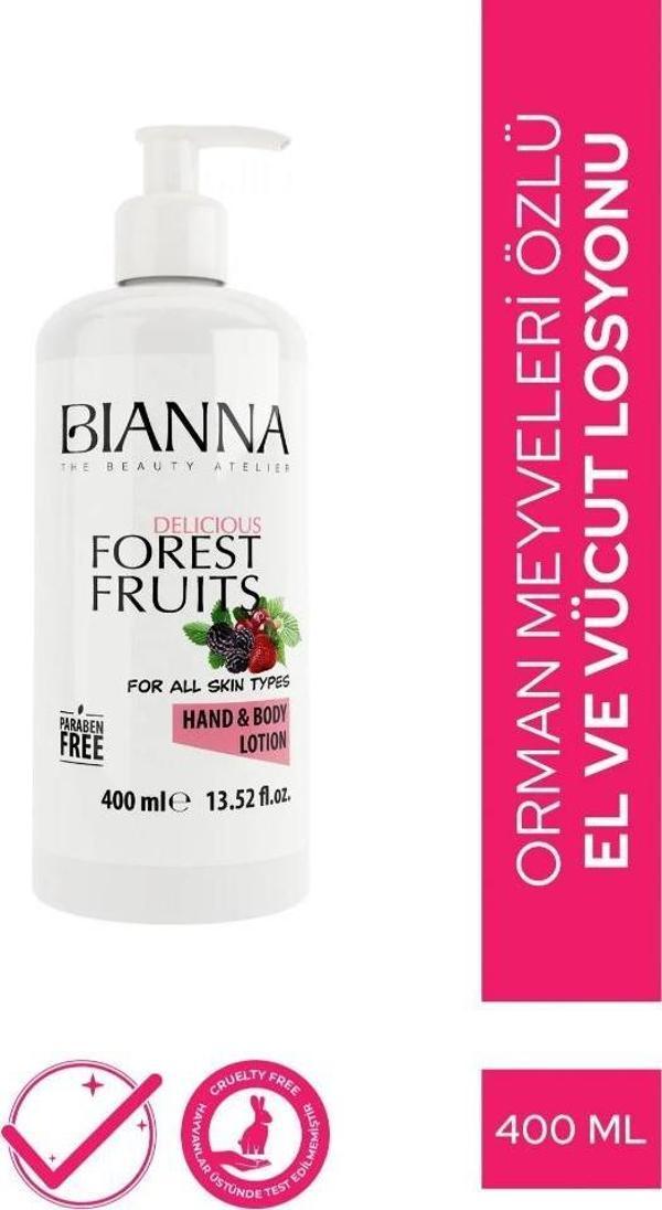Bianna Paraben İçermeyen El ve Vücut Losyonu 400 Ml Orman Meyveleri Özü - Image 1