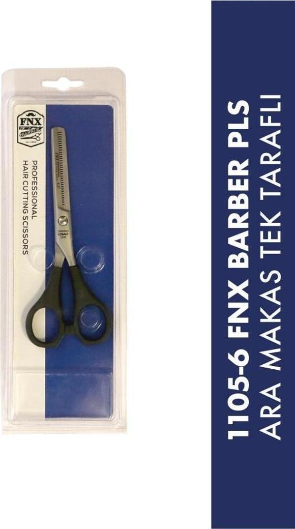 FNX Barber 6 İnç Tek Taraflı Ara Makas Plastik Sap 1105 - Image 1