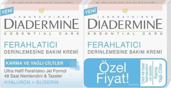 Diadermine Karma Ve Yağlı Ciltler İçin 48 Saat Ferahlatıcı Jel Krem 2 li - 50 Ml + 50 Ml - Image 1
