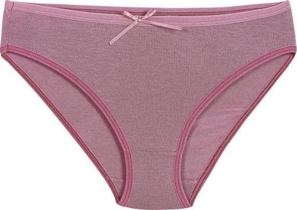 6 Adet Yıldız Bayan Bambu Bikini Külot Gül Kurusu 3909 - Image 1