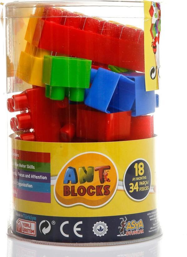 Asya Oyuncak Ant Blocks 34 Parça Lego Ant034 - Image 1