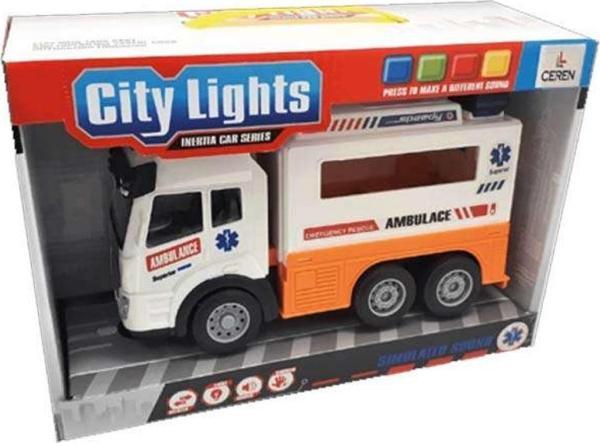 Can Toys Oyuncak Işıklı ve Sesli Ambulans Kamyon - Image 1