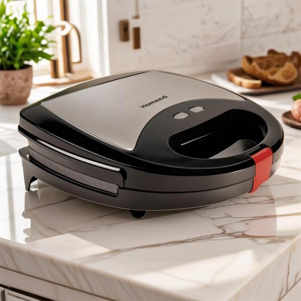 Homend Toastbuster 1325H Waffle Plakalı Portatif Tasarım Tost Makinesi - Image 1