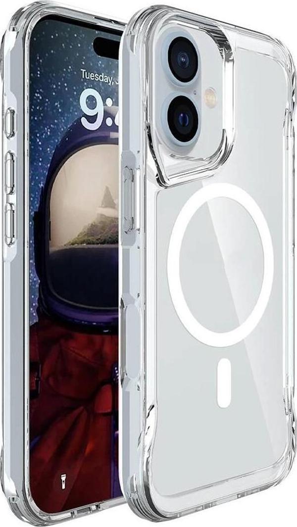 Apple iPhone 16 Plus Kılıf Zore Magsafe Şarj Özellikli T-Max Magsafe Kapak - Image 1