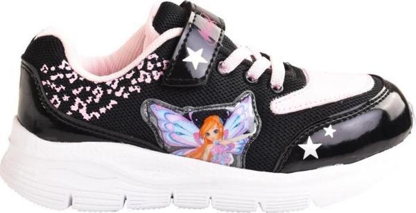 Winx Kız Çocuk Siyah Spor Ayakkabı / Ellaboni Anatomik Taban Siyah Okul Ayakkabısı - Image 1