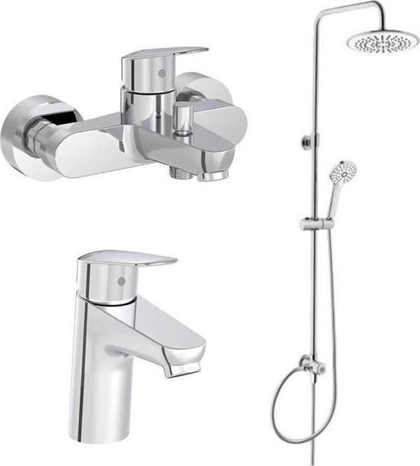 Artema Flow Round Banyo Bataryası + Flow Round Lavabo Bataryası + Artema 3c Duş Seti A45786 - Image 1