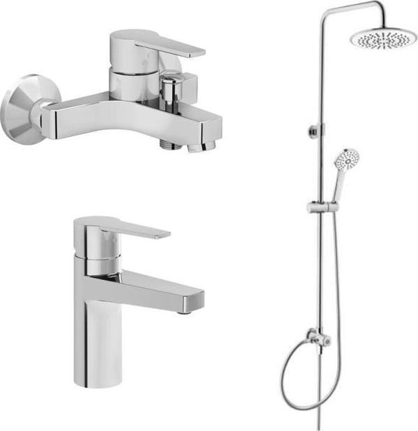 Artema Nora S Banyo Bataryası + Lavabo Bataryası + 3c Duş Sistemi A45786  - Image 1