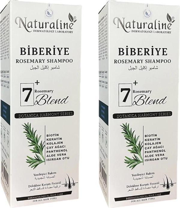 Naturaline Biberiye Şampuanı 400 ml 2 Adet Roemary Shampoo 7 Doğal Bileşim - Image 1