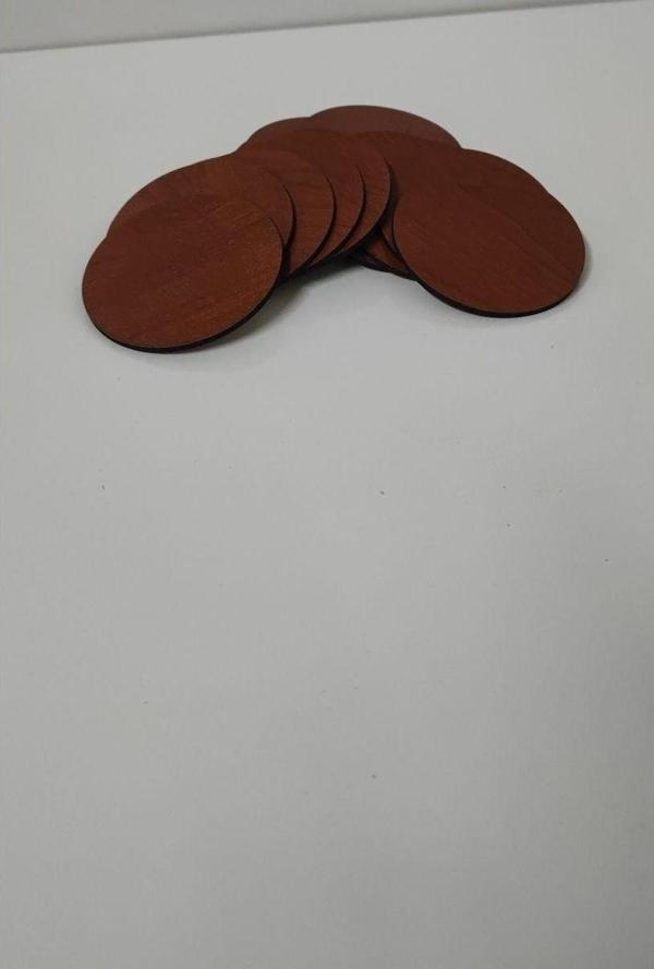 Fikart 12 Adet 7 Cm Kiraz Renk Supla Mdf Tabla - Image 1